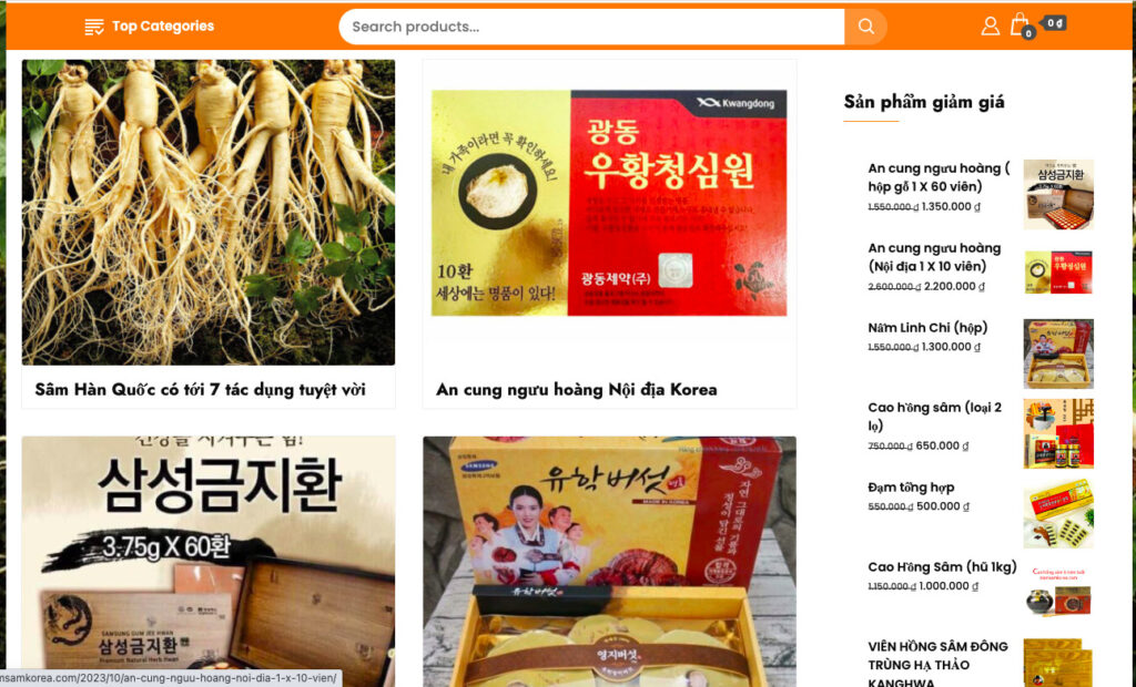 Đại lý bán thực phẩm chức năng Hàn Quốc Uy Tín